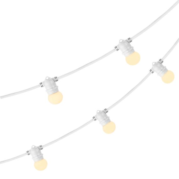girard sudron GUINGUETTE GUIRLANDE LUMINEUSE EXTERIEURE BLANCHE 5M DOUILLE E27 X 5