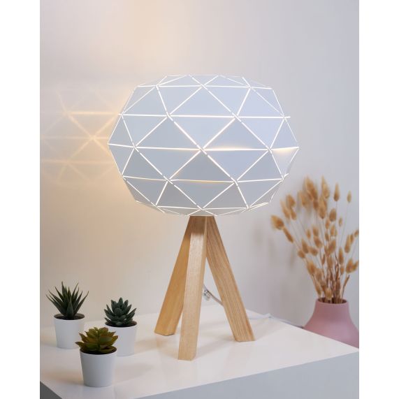 Girard Sudron Lampe A Poser E27 Blanc Av Abat Jour Ori 220-240V IP20 350x510mm