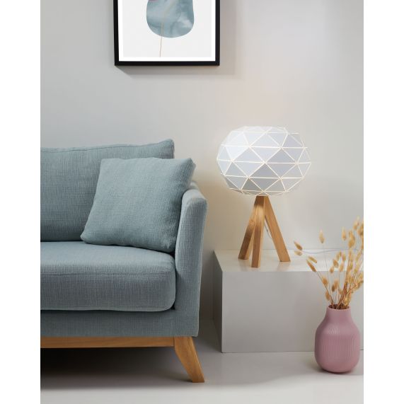 Girard Sudron Lampe A Poser E27 Blanc Av Abat Jour Ori 220-240V IP20 350x510mm