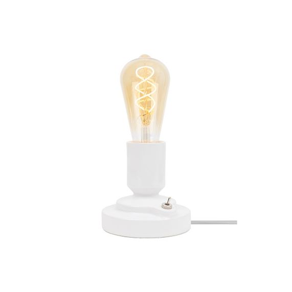 girard sudron Lampe a poser E27 blanc effet ceramique Vallauris 220-240V IP20 115x110mm