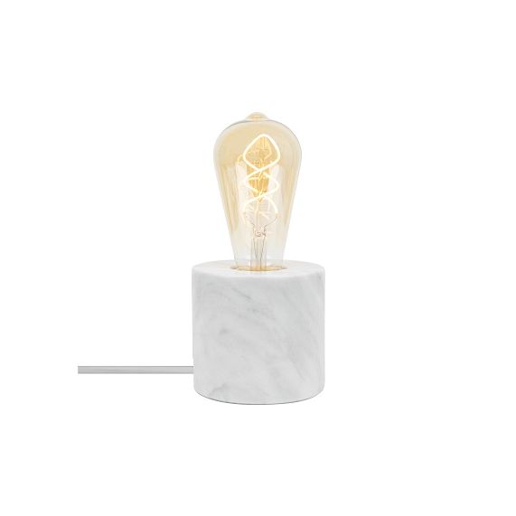 Girard Sudron Lampe A Poser E27 Blanc Effet Marbre Paros 220-240V IP20 98x90mm