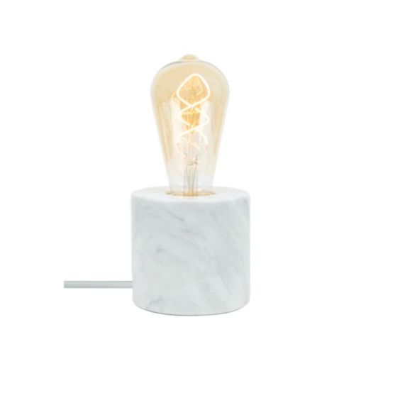 girard sudron Lampe a poser E27 blanc effet marbre Paros 220-240V IP20 98x90mm