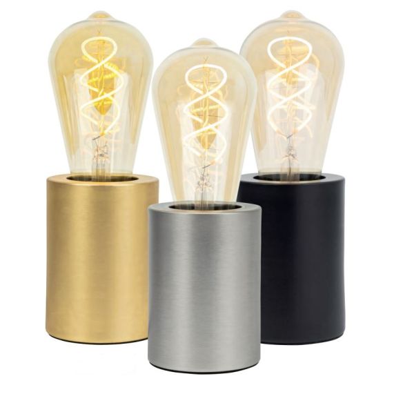 girard sudron Lampe a poser E27 dore effet metal Palladium 220-240V IP20 70x96mm