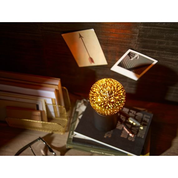 Girard Sudron Lampe A Poser E27 Noir Effet Metal Palladium 220-240V IP20 70x96mm