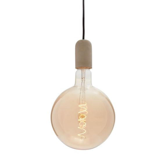 girard sudron PACK SUSPENSION BÉTON GRIS+CÂBLE 2M TEXT.+PAVILLON ACIER NOIR 187557