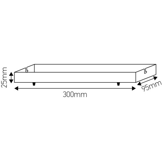Girard Sudron Pavillon Acier Blanc Rectangulaire 2 Sorties Lica 300x95x25mm
