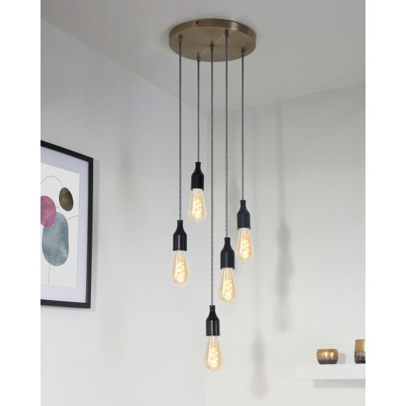 Girard Sudron Pavillon Acier Bronze 5 Sorties Steely 300x25mm