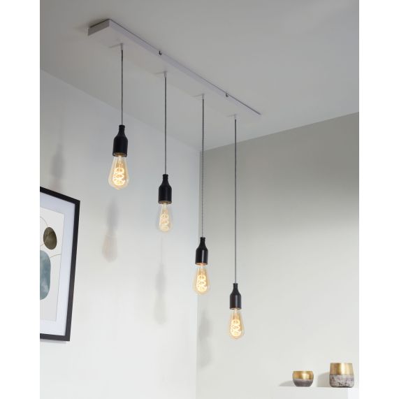 Girard Sudron Plafonnier Rectangulaire 4 Sorties 900mm Blanc