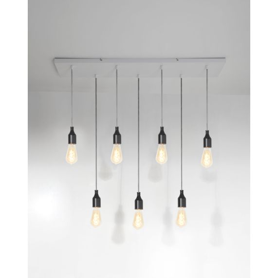 Girard Sudron Plafonnier Rectangulaire 7 Sorties 900mm Blanc