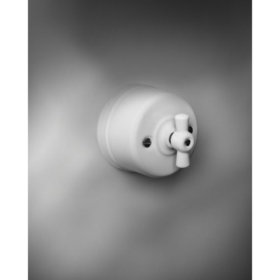 Girard Sudron RETRO-CHARM INTERRUPTEUR PORCELAINE POSE EN SAILLIE BLANC