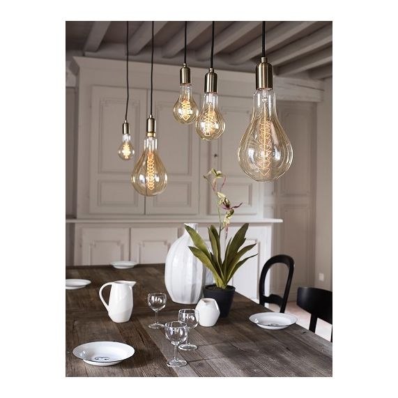 Girard Sudron SAmpoule Poire E27 Ambrée Filament Metallique 24W 80lm 2000K Dim