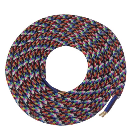 Girard Sudron SCable Rond Multicolores Textile 2x0 75mm² Double Iso 2m