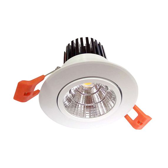 girard sudron Spot led blanc encastre et inclinable Cavell 10W IP42 750lm 3000K D85x80mm