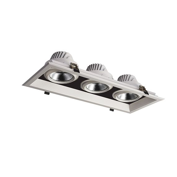 girard sudron Spot led blanc encastre et inclinable Jay 3x30W 8100lm 4000K 502x200x107mm