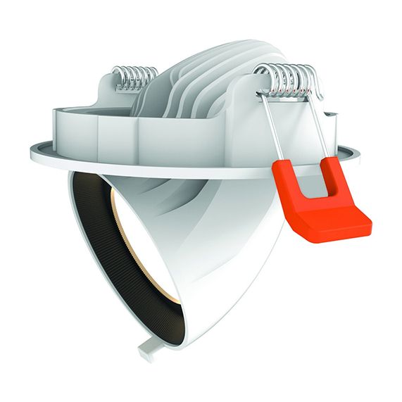 girard sudron Spot led encastre blanc orientable Simba 12W IP65 900lm 4000K 94x72mm 60>300mA