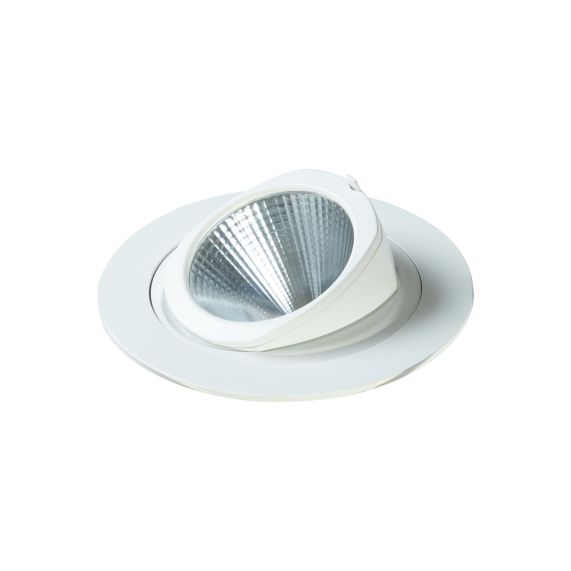 Girard Sudron Spot Led Encastre Blanc Orientable Simba 35W IP20 3000lm 4000K 168x122 D150mm