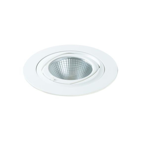 girard sudron Spot led encastre blanc orientable Simba 35W IP20 3000lm 4000K 168x122 D150mm