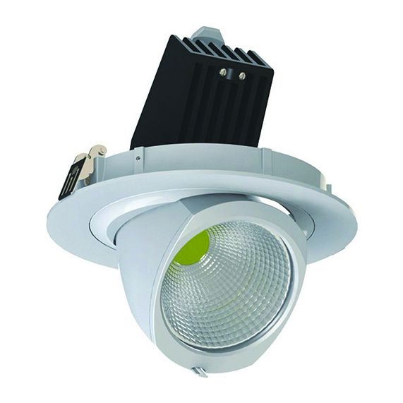 girard sudron Spot led encastre blanc orientable Simba 45W IP20 3700lm 4000K 205x156 D190
