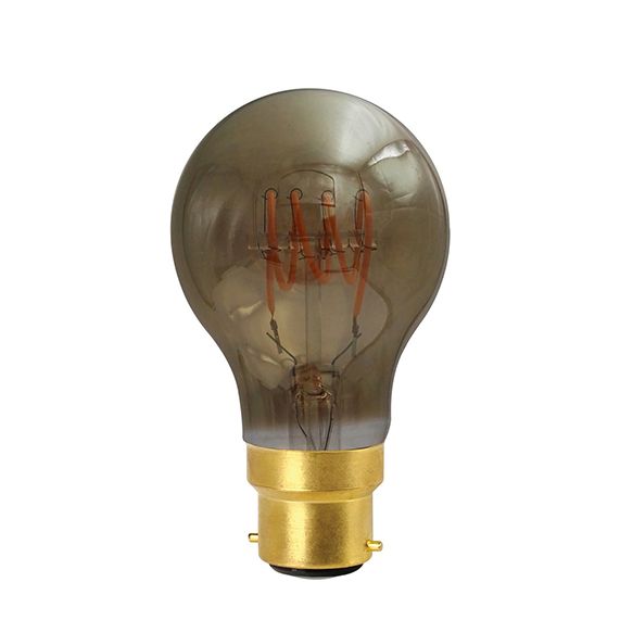 girard sudron Standard A60 B22 Smokey Filament loops 3W 160lm 2000k Dim