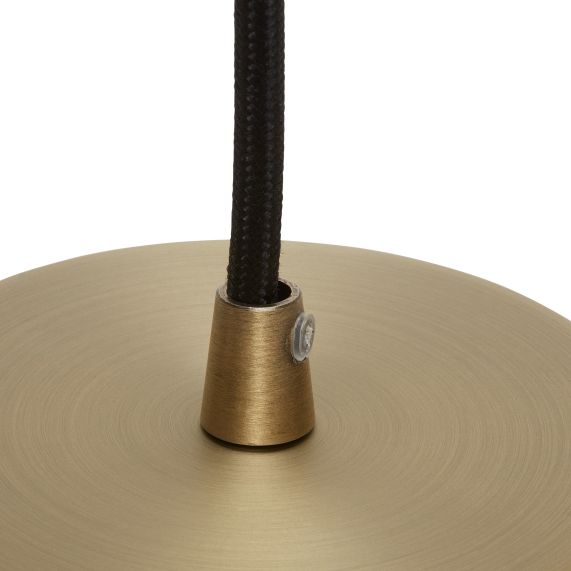 Girard Sudron Suspension E40 Bronze Pavillon Metal Bronze IP20 Cable Textile Noir 2m