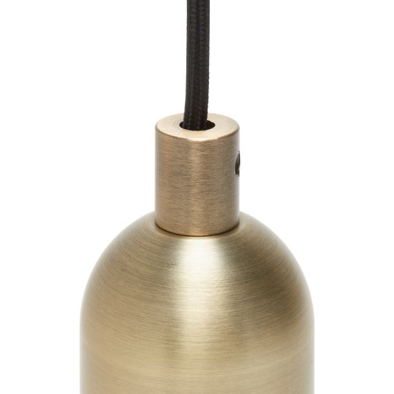 Girard Sudron Suspension E40 Bronze Pavillon Metal Bronze IP20 Cable Textile Noir 2m