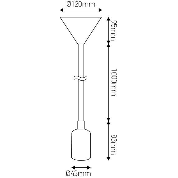 Girard Sudron Suspension Silicone E27 Jaune Cable Textile 1m