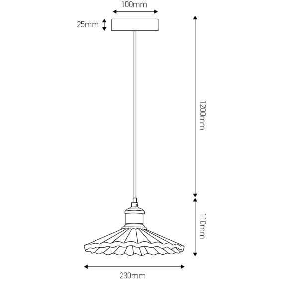 Girard Sudron Suspension Wave E27 Av Abat-jour Beton Plat Vague Concrete