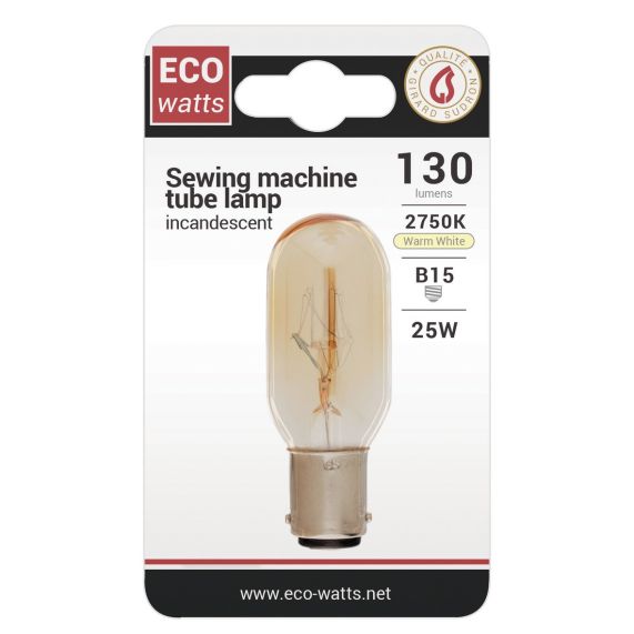 Girard Sudron Tube Machine A Coudre BA15D Claire Incandescence 15W 110lm 2750K Dim Blister