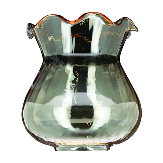 girard sudron Verrerie ambre tulipe ouv col D48mm D117x130mm