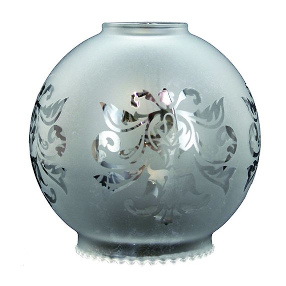 girard sudron Verrerie satine boule grave ouv col D50mm D137x140mm