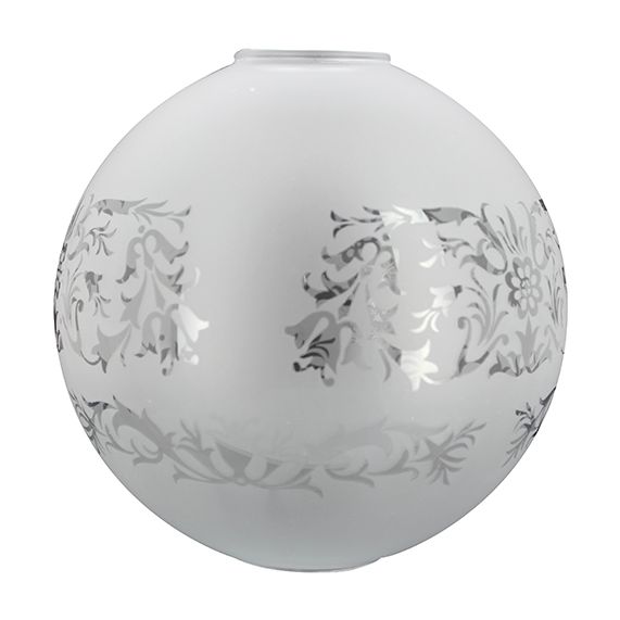 girard sudron Verrerie satine boule grave ouv haut D65mm ouv bas D55mm Louis XV D200x195mm