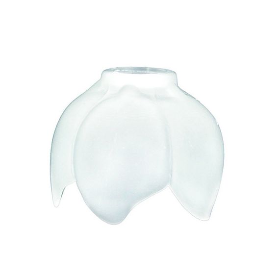 girard sudron Verrerie satine tulipe bouton 5 petales col ouv D28mm D103x80mm