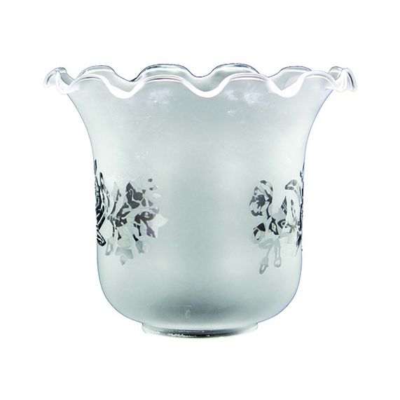 girard sudron Verrerie satine tulipe gravee ouv col D50mm D130x135mm