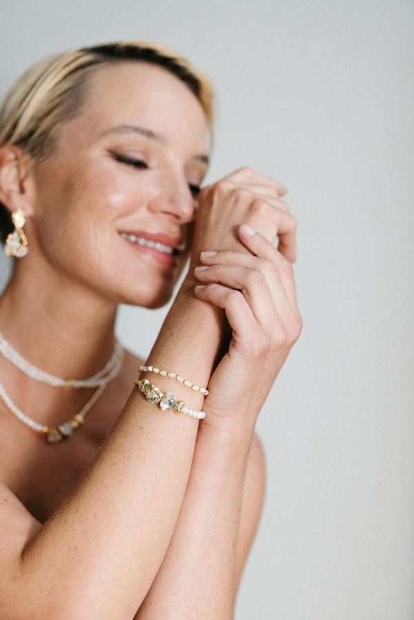 gisèl b Bracelet Brune en perles de nacre