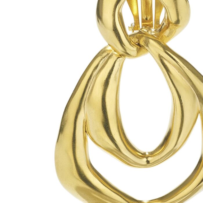 Goossens Paris Boucles D'oreilles Clip Deux Maillons Spirale