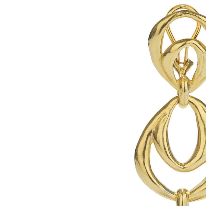 Goossens Paris Boucles D'oreilles Clip Trois Maillons Spirale