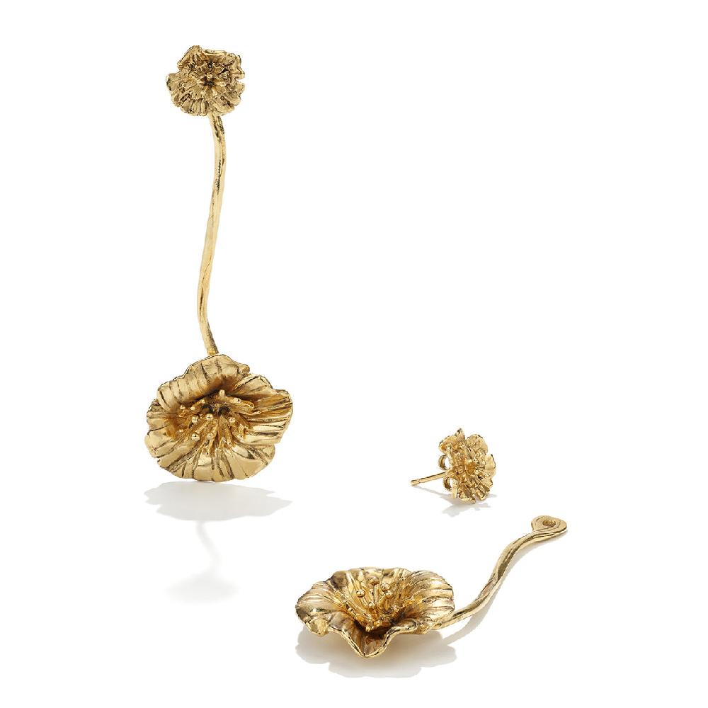Goossens Paris Boucles D'oreilles Pendantes Fleur De Pavot