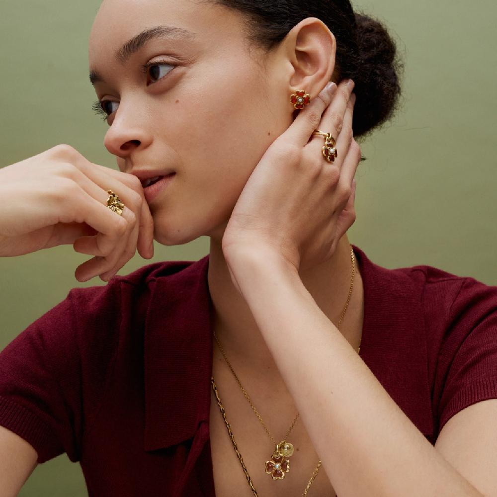 Goossens Paris Boucles D'oreilles Puces Mini Trèfle