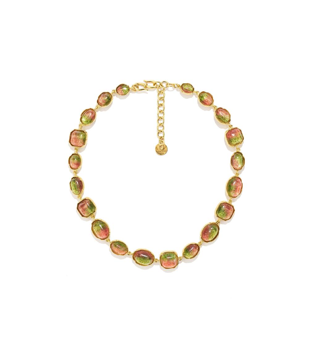 goossens paris Collier Cabochons Watermelon Tie & Dye - Exclusivité en ligne
