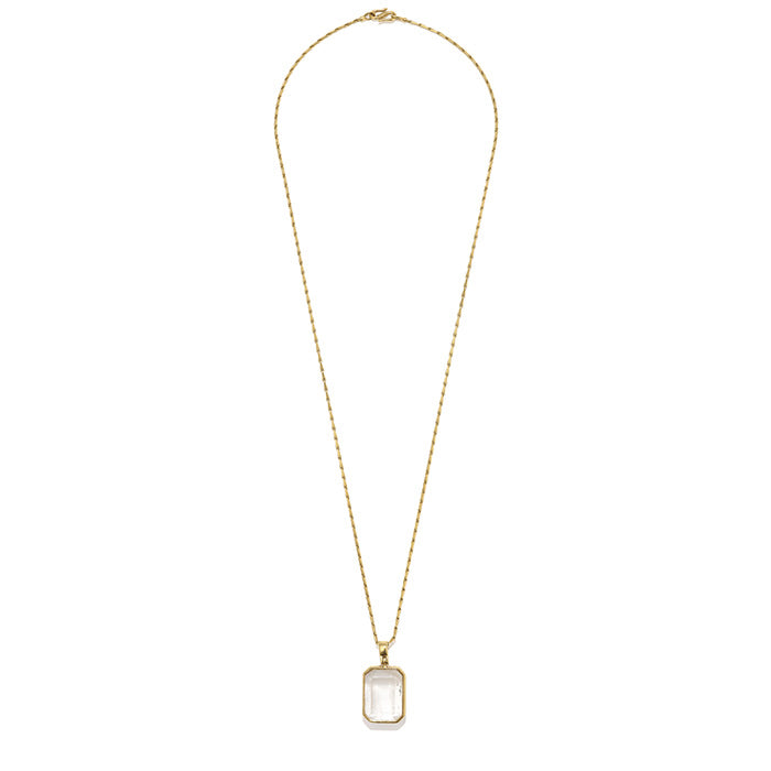 goossens paris Collier Pendentif Cristal Stones Large