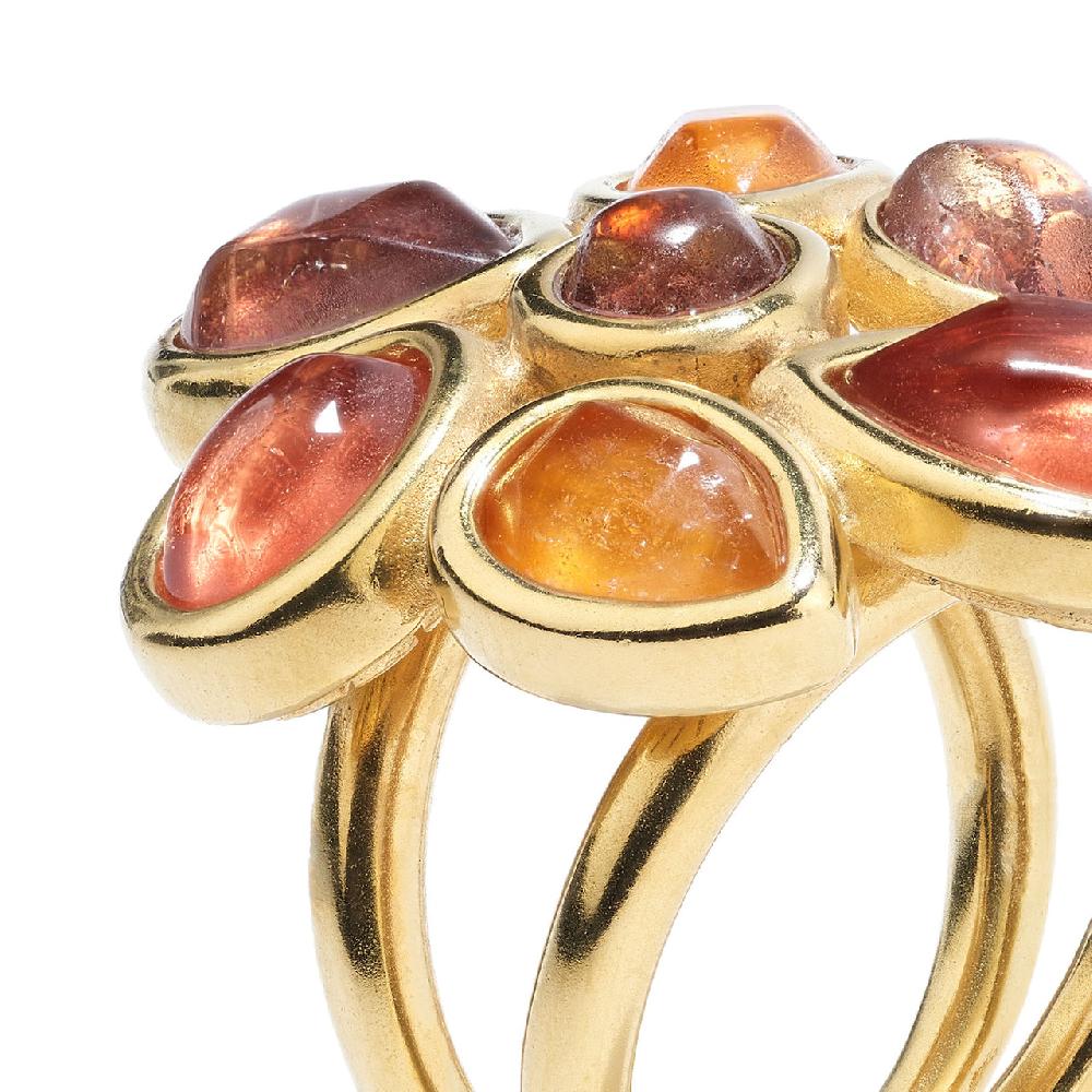 Goossens Paris Bague Fleur Mini Cabochons