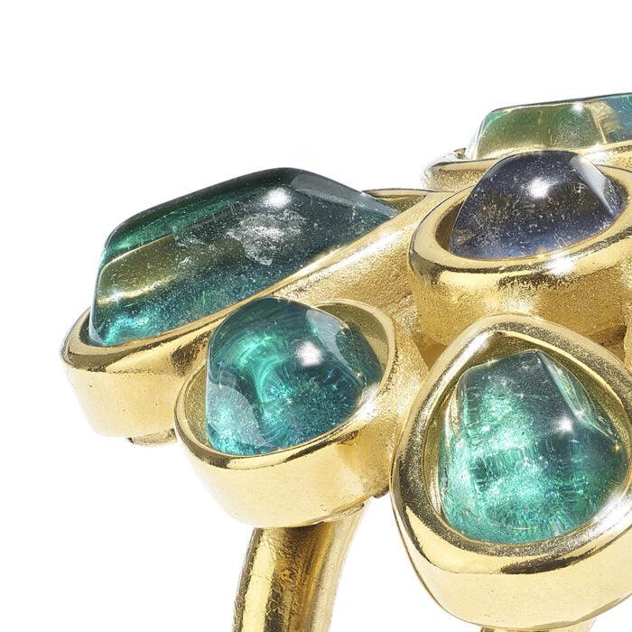 Goossens Paris Bague Fleur Mini Cabochons