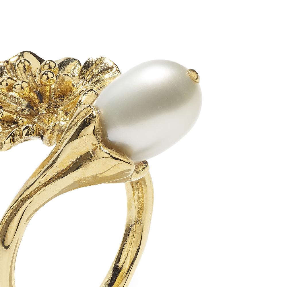 Goossens Paris Bague Perle Fleur De Pavot
