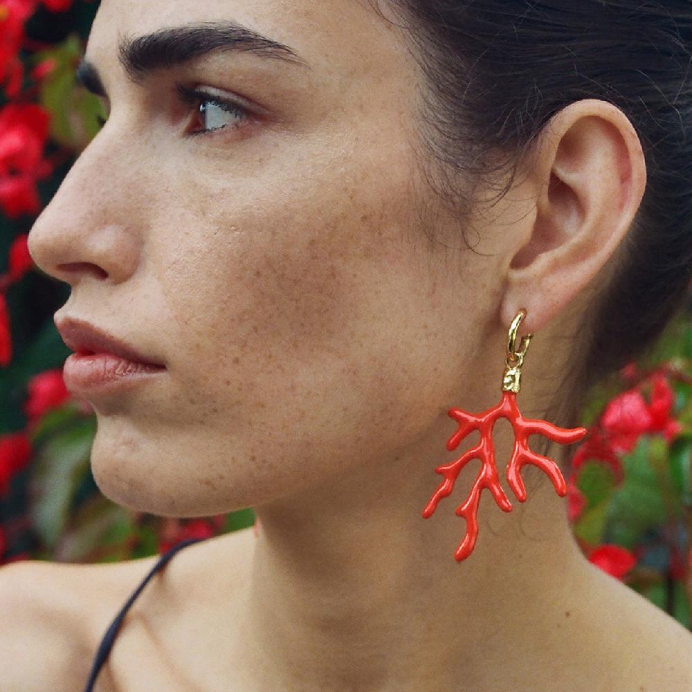 Goossens Paris Boucles D'oreilles Corail