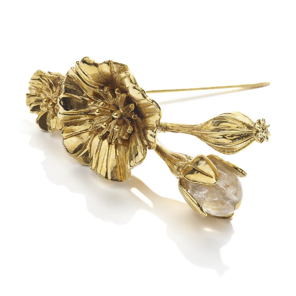 Goossens Paris Broche Bouquet Fleur De Pavot
