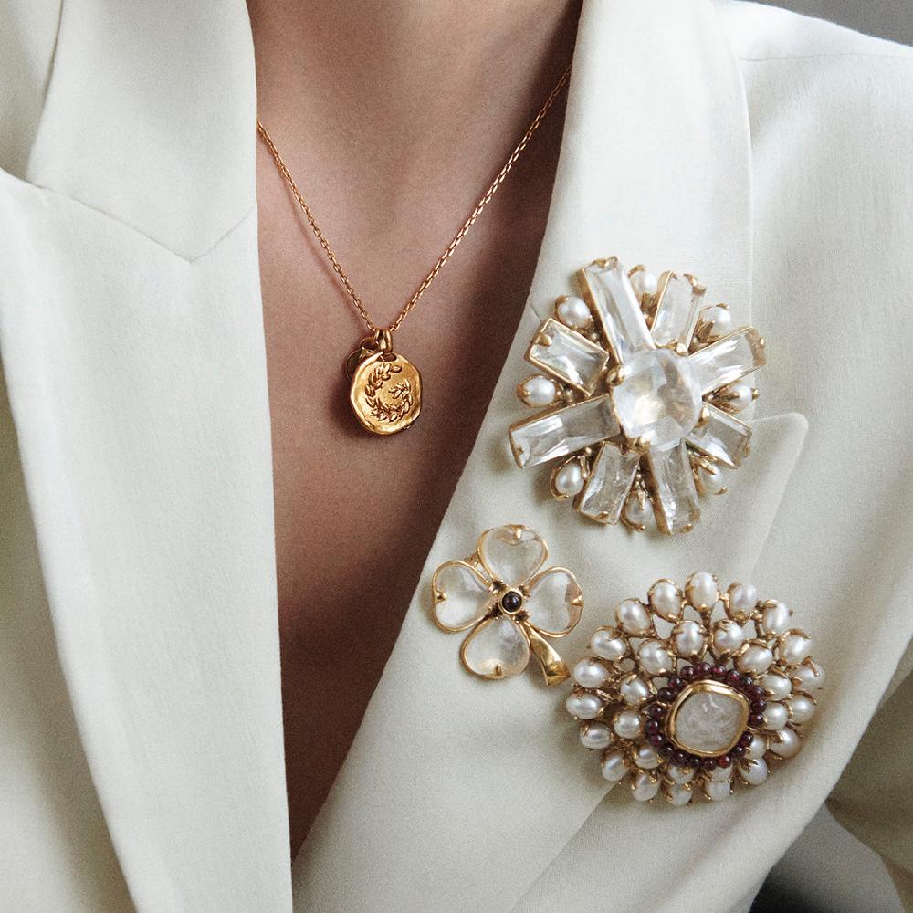 Goossens Paris Broche Perles Baroques