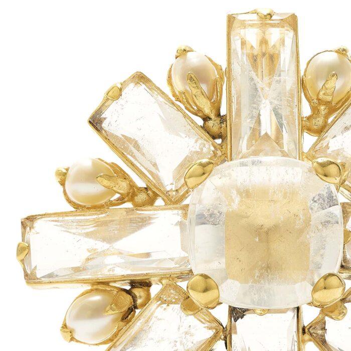 Goossens Paris Broche Perles Stones