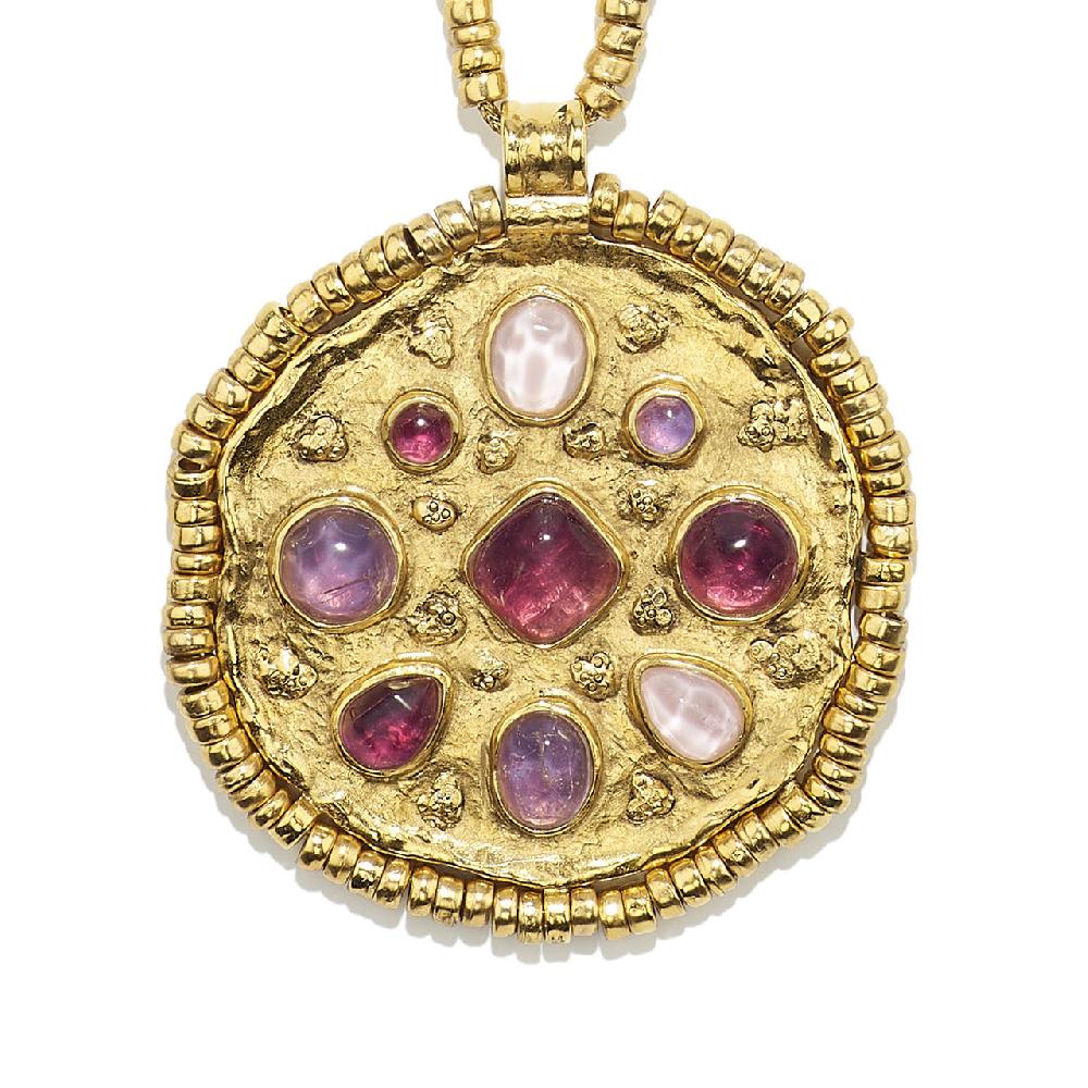 Goossens Paris Collier Médaille Mini Cabochons