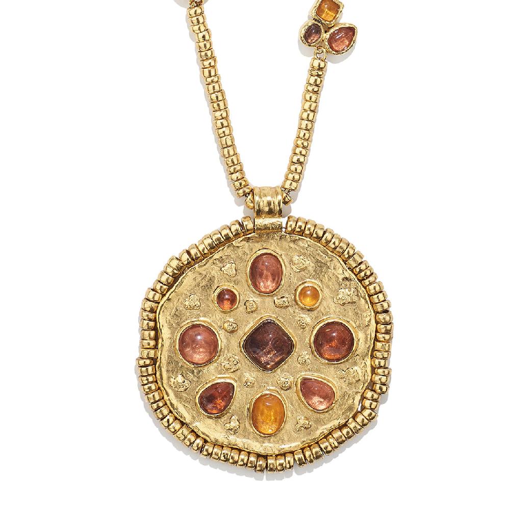 Goossens Paris Collier Médaille Mini Cabochons