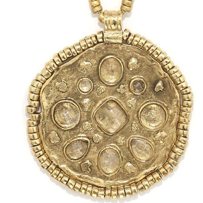 Goossens Paris Collier Médaille Mini Cabochons